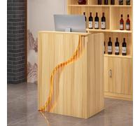 KIBONCY Bancone cassiere moderno e minimalista, piccolo bancone bar for la reception, for negozio di abbigliamento boutique, salone di bellezza(D,100cm)