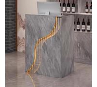 KIBONCY Bancone cassiere moderno e minimalista, piccolo bancone bar for la reception, for negozio di abbigliamento boutique, salone di bellezza(E,60cm)