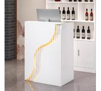 KIBONCY Bancone cassiere moderno e minimalista, piccolo bancone bar for la reception, for negozio di abbigliamento boutique, salone di bellezza(F,100cm)