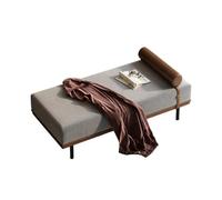 KIBONCY Bed End Bench with Leather Accents - Contemporary Accent Seat for Bedroom, Living Room, Entryway Sturdy Solid Wood Legs, Low Maintenance(C,190x50x42cm)