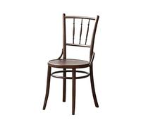 KIBONCY Bentwood Dining Chairs,Mid-Century Modern Rattan Kitchen Chair with Backrest, Armless Curved Wood Bistro Chair,for 70/75cm H Table(J)