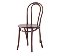 KIBONCY Bentwood Dining Chairs,Mid-Century Modern Rattan Kitchen Chair with Backrest, Armless Curved Wood Bistro Chair,for 70/75cm H Table(D)