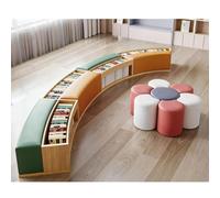 KIBONCY Biblioteca A Forma Di S Sala Lettura Della Scuola Libreria Combinata In Legno Massello A Arco, For Reception Dalla Semplice E Unica, Divano, Isola Dei Libri(L)