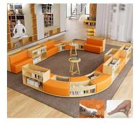 KIBONCY Biblioteca A Forma Di S Sala Lettura Della Scuola Libreria Combinata In Legno Massello A Arco, For Reception Dalla Semplice E Unica, Divano, Isola Dei Libri(I)