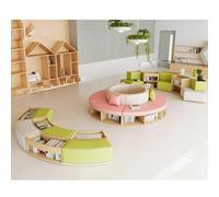 KIBONCY Biblioteca A Forma Di S Sala Lettura Della Scuola Libreria Combinata In Legno Massello A Arco, For Reception Dalla Semplice E Unica, Divano, Isola Dei Libri(Q)