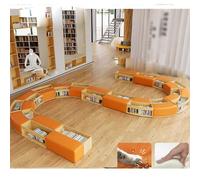 KIBONCY Biblioteca A Forma Di S Sala Lettura Della Scuola Libreria Combinata In Legno Massello A Arco, For Reception Dalla Semplice E Unica, Divano, Isola Dei Libri(J)