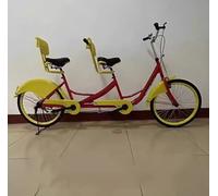 KIBONCY Bicicletta da Turismo turistica a 2 posti for Bicicletta a Pedali, Bici Tandem Manuale Leggera con Pneumatici Solidi, Veicolo ciclistico for Il Tempo Libero in un'area panoramica(A)