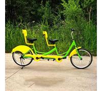 KIBONCY Bicicletta da Turismo turistica a 2 posti for Bicicletta a Pedali, Bici Tandem Manuale Leggera con Pneumatici Solidi, Veicolo ciclistico for Il Tempo Libero in un'area panoramica(C)