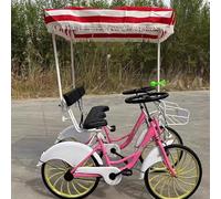 KIBONCY Bicicletta for 2 persone, bici a pedali for famiglia e genitore-figlio, bicicletta turistica a doppio pilota for noleggio panoramico e guida for il tempo libero(D)