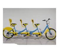 KIBONCY Bicicletta Tandem for 3 Persone, Bicicletta a Pedali Tripla for noleggio panoramico, Bicicletta turistica for parchi, Tempo Libero(B)