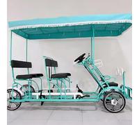 KIBONCY Bicicletta turistica a quattro ruote per più persone, bicicletta integrata genitore-figlio per attrazioni turistiche, a pedali, autoguidata(F)