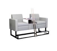 KIBONCY Billiard Hall Couch, Comfortable Spectator Seating with Lumbar Support & Thick Cushion, Sturdy Frame Sofa for Commercial & Home Game Room(G)