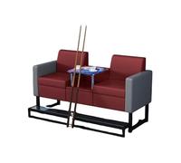 KIBONCY Billiard Hall Couch, Comfortable Spectator Seating with Lumbar Support & Thick Cushion, Sturdy Frame Sofa for Commercial & Home Game Room(A)