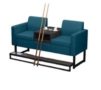 KIBONCY Billiard Hall Sofa Chair, Durable PU Leather Lounge Couch with Thick High-Density Foam Cushion, Sturdy Metal Base & Anti-Slip Foot Pads(F)