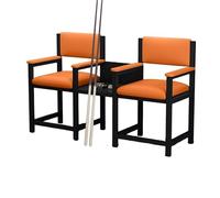 KIBONCY Billiard Hall Spectator Sofa, High-Density Sponge Cushioned Lounge Couch with Sturdy Metal Frame, for Pool, Game Club & Leisure Center(D)