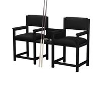 KIBONCY Billiard Hall Spectator Sofa, High-Density Sponge Cushioned Lounge Couch with Sturdy Metal Frame, for Pool, Game Club & Leisure Center(B)