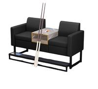 KIBONCY Billiard Room Sofa, Luxury Leather Upholstered Spectator Lounge Chair with Reinforced Metal Frame Modern Light(C)