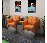 KIBONCY Billiard Spectator Sofa Set, Luxury Hall Seating, PU Leather Pool Watching Chair with Storage Cabinet for(G)