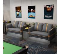 KIBONCY Billiard Spectator Sofa Set, Luxury Hall Seating, PU Leather Pool Watching Chair with Storage Cabinet for(C)