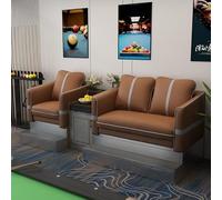 KIBONCY Billiard Spectator Sofa Set, Luxury Hall Seating, PU Leather Pool Watching Chair with Storage Cabinet for(J)