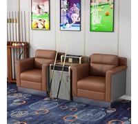 KIBONCY Billiards Hall Exclusive Sofa Booth Set, Faux Leather Spectator Seating, High-Grade Pool Room Leisure Chair with Drink Table(A)