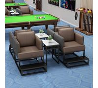 KIBONCY Billiards Lounge Exclusive Seating, Durable Upholstered Sofa & Chair Combination with Table for Game Room & Sports Club(A)