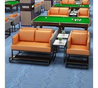 KIBONCY Billiards Lounge Exclusive Seating, Durable Upholstered Sofa & Chair Combination with Table for Game Room & Sports Club(D)