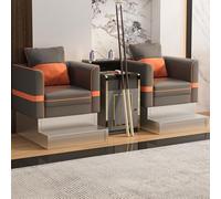 KIBONCY Billiards Room Chair Table PU Leather Sofa with and Chairs Dedicated with Wooden Coffee(2)