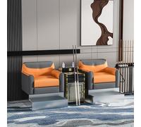 KIBONCY Billiards Room Chair Table PU Leather Sofa with and Chairs Dedicated with Wooden Coffee(3)