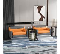 KIBONCY Billiards Room Chair Table PU Leather Sofa with and Chairs Dedicated with Wooden Coffee(8)