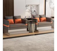 KIBONCY Billiards Room Chair Table PU Leather Sofa with and Chairs Dedicated with Wooden Coffee(9)