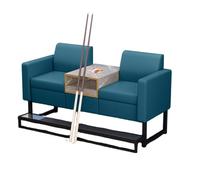 KIBONCY Billiards Room Dedicated Sofa & Chair Set, Faux Leather Spectator Seating with Cup Holders and Glass Side Table, Ideal for Game Rooms & Billiard Halls(C)