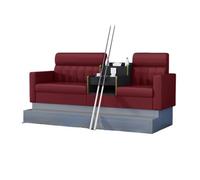 KIBONCY Billiards Room Heavy-Duty Sofas & Chairs Set, Thickened Leather Spectator Seating, High-End Pool Hall Viewing Lounge with Coffee Table(I)