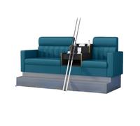 KIBONCY Billiards Room Heavy-Duty Sofas & Chairs Set, Thickened Leather Spectator Seating, High-End Pool Hall Viewing Lounge with Coffee Table(G)