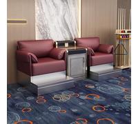KIBONCY Billiards Seating Set, Modern Upholstered Sofa Chairs, Billiards Room Viewing Couch With Metal Footrest(A)