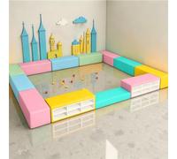KIBONCY Blocchi di sgabelli modulari in morbida schiuma cubica, set di divani modulari premium, for sale riunioni di uffici, biblioteche scolastiche e cliniche(120 * 30 * 30CM)