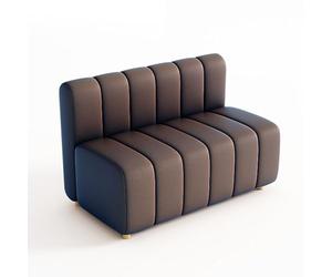 KIBONCY Café Booth Sofas, Restaurant Booth Seating Bench,with Soft Vegan Leather, No Assembly Required,for Western Restaurants and Bars(H)