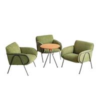 KIBONCY Cafe Retro Sofa Chair Set, Upholstered Modern Accent Restaurant Bar Leisure Seating- Vintage Armchairs Decorative Home Furniture(B)