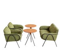 KIBONCY Cafe Retro Sofa Chair Set, Upholstered Modern Accent Restaurant Bar Leisure Seating- Vintage Armchairs Decorative Home Furniture(D)