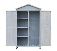 KIBONCY Capannone For Esterni, Grande Armadio For Esterni Con 3 Ripiani, Con Ripiani E Chiusura, Organizer Verticale For Attrezzi For Terrazza Nel Patio Del Cortile(E)