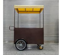 KIBONCY Carrello da pranzo mobile portatile, carrello for venditori all'aperto, espositore portatile for cibo da strada, eventi all'aperto(D)