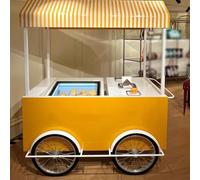 KIBONCY Carrello da pranzo mobile portatile, espositore mobile for alimenti, for mercati, eventi e festival di cibo di strada(B)