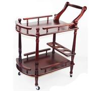 KIBONCY Carrello for bevande a due piani, semplice carrello mobile a spinta manuale for bar, ristoranti di hotel, sale da gioco for scacchi e carte, carrelli for sala da tè e KTV(A7)