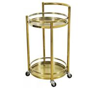 KIBONCY Carrello for bevande a due piani, semplice carrello mobile a spinta manuale for bar, ristoranti di hotel, sale da gioco for scacchi e carte, carrelli for sala da tè e KTV(A5)