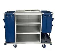 KIBONCY Carrello for pulizie con armadietto con serratura, carrello di servizio multi-scenario su ruote silenziose for la manutenzione di hotel, appartamenti, centri commerciali e strutture(L)