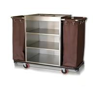 KIBONCY Carrello for pulizie con armadietto con serratura, carrello di servizio multi-scenario su ruote silenziose for la manutenzione di hotel, appartamenti, centri commerciali e strutture(S)