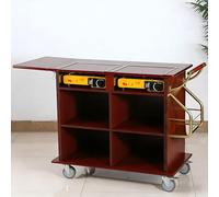 KIBONCY Carrello in legno con ruote, carrello portaoggetti mobile con ruote bloccabili, multifunzionale for cucina, ufficio e organizzazione di piccoli spazi(C)