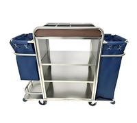 KIBONCY Carrello multiuso, carrello for pulizia multiscomparto con ruote silenziose a costruzione sigillata for la manutenzione di magazzini, hotel e strutture(E)