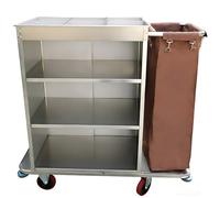 KIBONCY Carrello multiuso, carrello for pulizia multiscomparto con ruote silenziose a costruzione sigillata for la manutenzione di magazzini, hotel e strutture(Q)