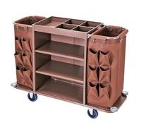 KIBONCY Carrello multiuso commerciale, carrello multiscomparto con ruote silenziose a costruzione sigillata for la manutenzione di magazzini, hotel e strutture(I)